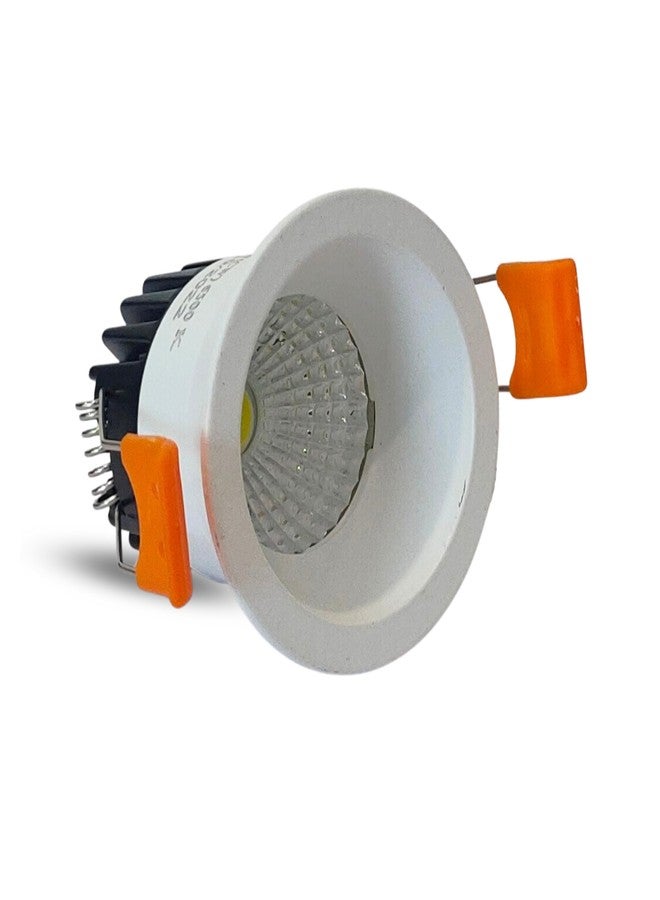 D'Mak 7W White Body LED Deep COB Light | Recessed LED Ceiling Light for Indoor Lighting (Warm White, Pack of 1) - Image 1