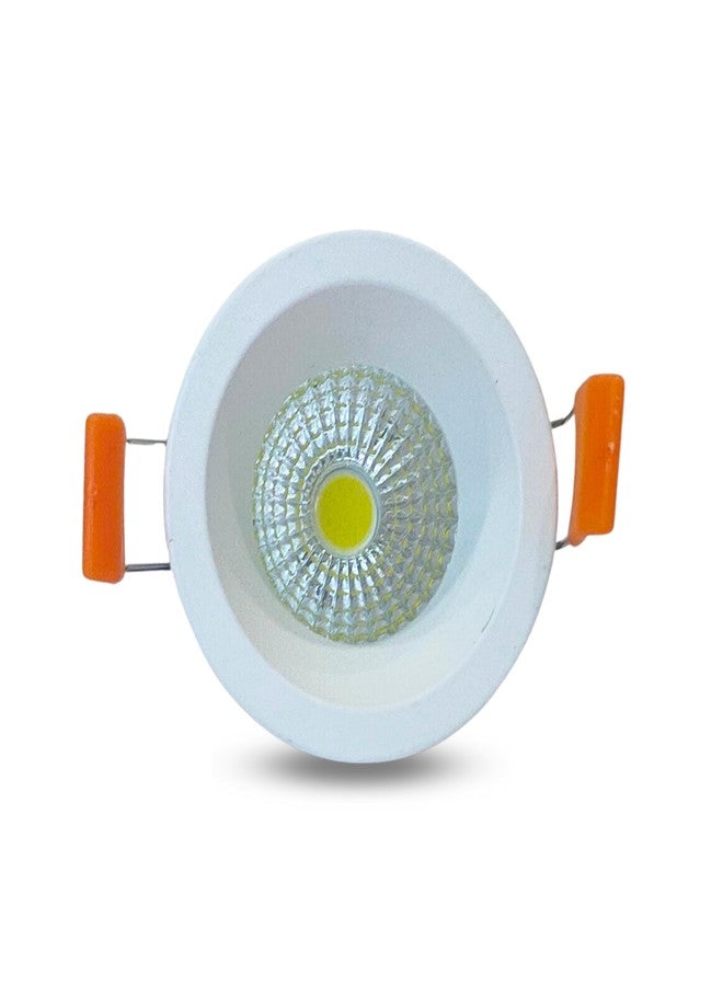 D'Mak 7W White Body LED Deep COB Light | Recessed LED Ceiling Light for Indoor Lighting (Warm White, Pack of 1) - Image 2