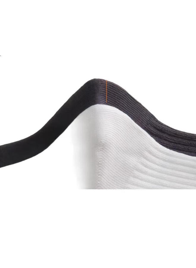Leeme.Me Li Mi [Deodorizing And Antibacterial] Men'S Socks, Spring And Summer, Odor-Resistant, Mid-Calf Socks, Ribbed Short Socks, 4 Black - Image 3