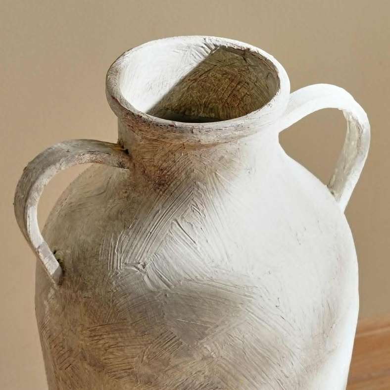 Pan Home Rezar Metal Vase 28x25x70cm - Beige - 112FHB9900407 - Image 2