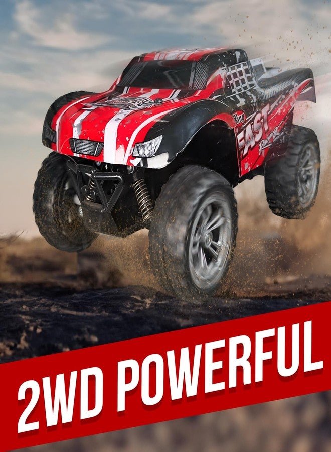 KIPA GAMING Remote Control RC Car, High Speed Off-Road Monster Truck, 1:16 Scale, Red and Black, USB Rechargeable (Rowdy Roadie - Red) - Image 3