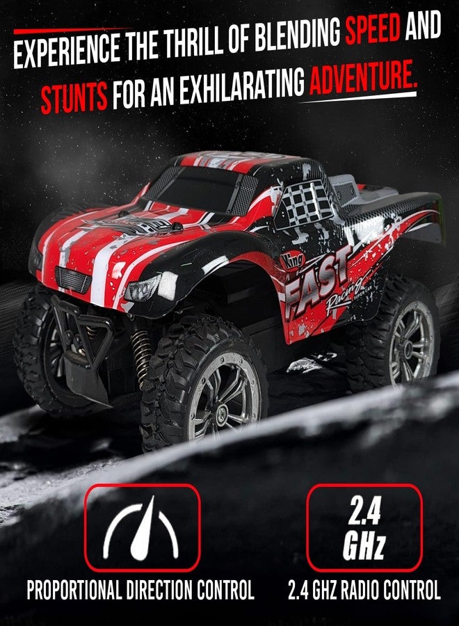 KIPA GAMING Remote Control RC Car, High Speed Off-Road Monster Truck, 1:16 Scale, Red and Black, USB Rechargeable (Rowdy Roadie - Red) - Image 4