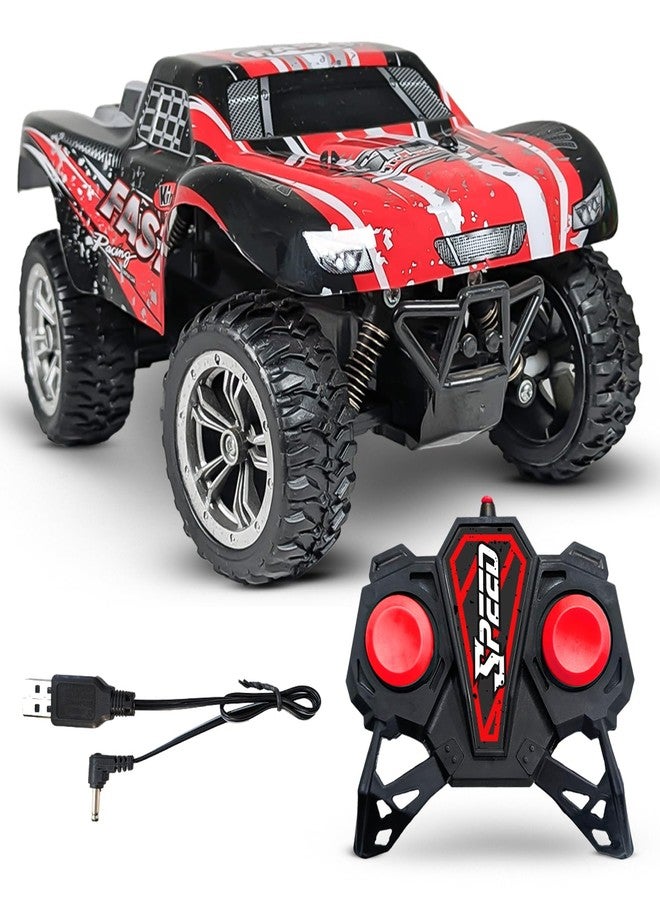 KIPA GAMING Remote Control RC Car, High Speed Off-Road Monster Truck, 1:16 Scale, Red and Black, USB Rechargeable (Rowdy Roadie - Red) - Image 1