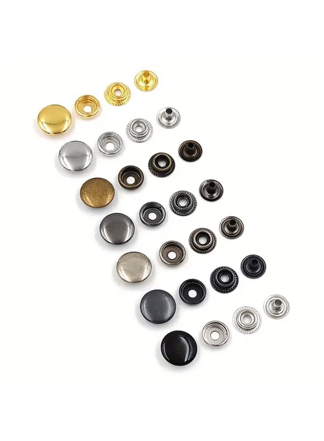 Metal Snaps Fasteners Kit 25 Sets Black 12 5mm With Pliers For Clothing Bag Craft - Image 5
