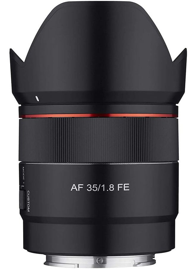Samyang 35mm F1.8 Auto Focus Compact Full Frame Wide Angle Lens for Sony E Mount, Black (SYIO3518-E)  - Image 1