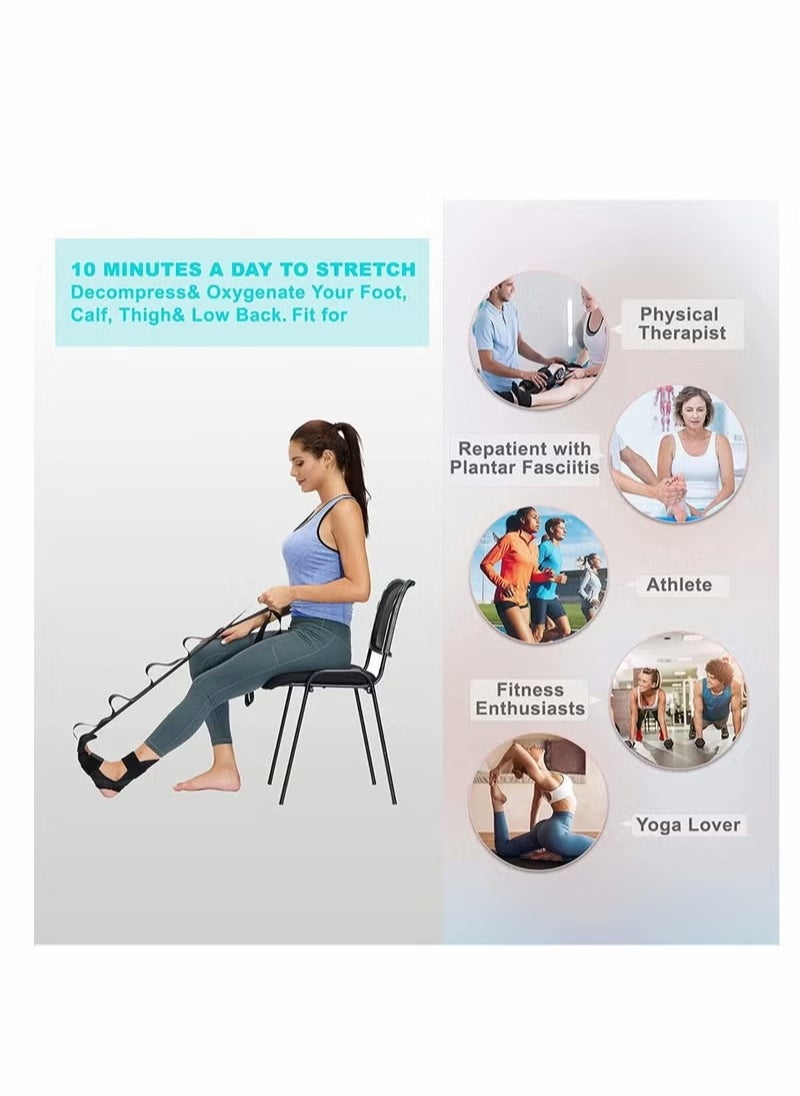 oem Leg Stretch Band, Yoga Foot Stretching Strap, Calf Stretcher, for Plantar Fasciitis, Heel Spurs, Foot Drop, Achilles Tendonitis Hamstring, Physical Therapy Stretch Assist  - Image 2