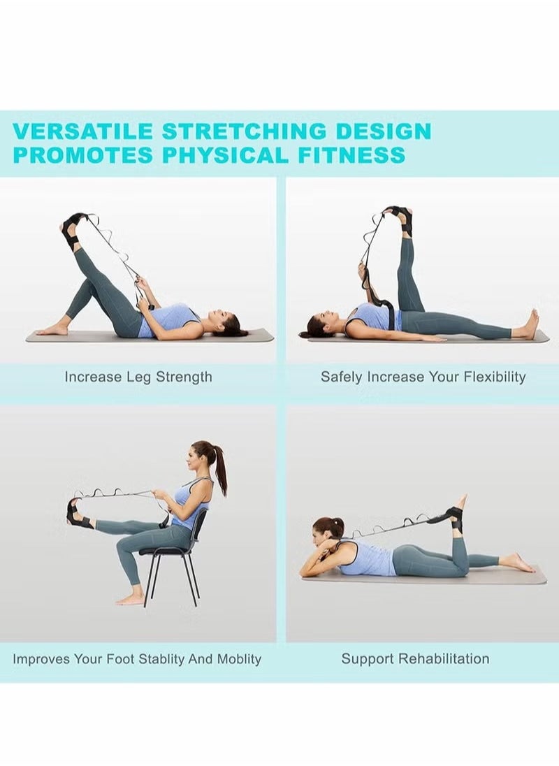 oem Leg Stretch Band, Yoga Foot Stretching Strap, Calf Stretcher, for Plantar Fasciitis, Heel Spurs, Foot Drop, Achilles Tendonitis Hamstring, Physical Therapy Stretch Assist  - Image 5