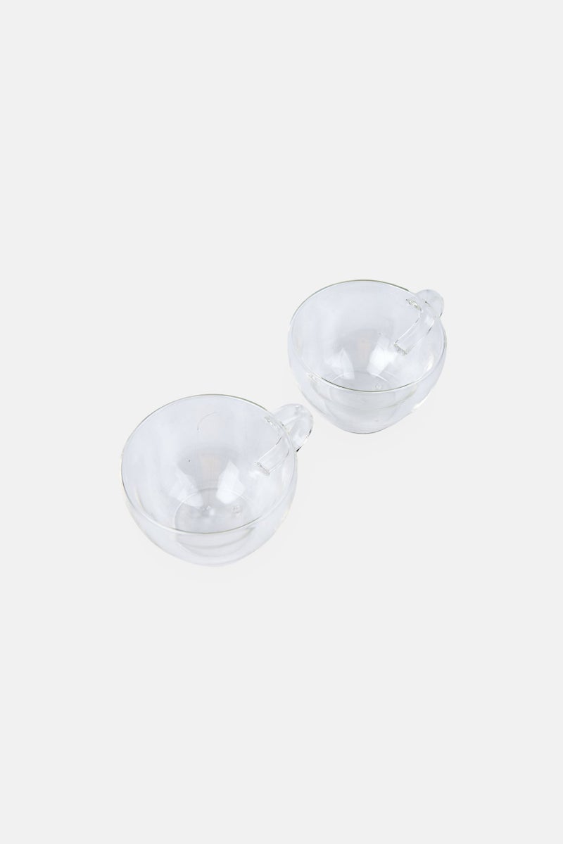 Bombay 2Pcs Thermguard Double Wall Insulated Coffee/Tea Cup 400ml, Transparent - Image 3