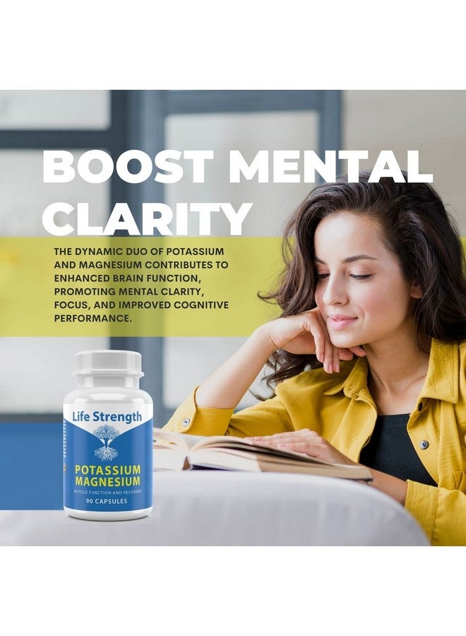 Life Strength Magnesium Potassium Complex Supplement - 90 Capsules - High Absorption Magnesium Support Vascular Health & Leg Cramp - Image 5