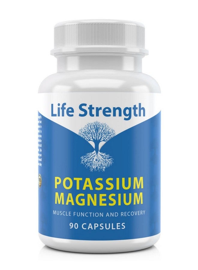 Life Strength Magnesium Potassium Complex Supplement - 90 Capsules - High Absorption Magnesium Support Vascular Health & Leg Cramp - Image 1
