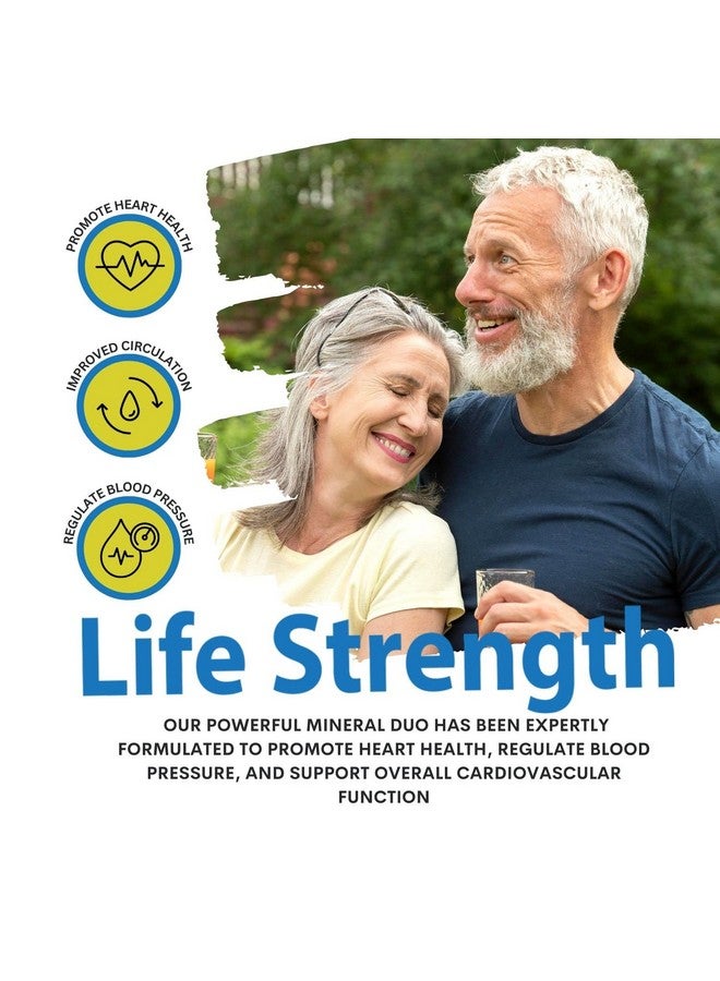Life Strength Magnesium Potassium Complex Supplement - 90 Capsules - High Absorption Magnesium Support Vascular Health & Leg Cramp - Image 2