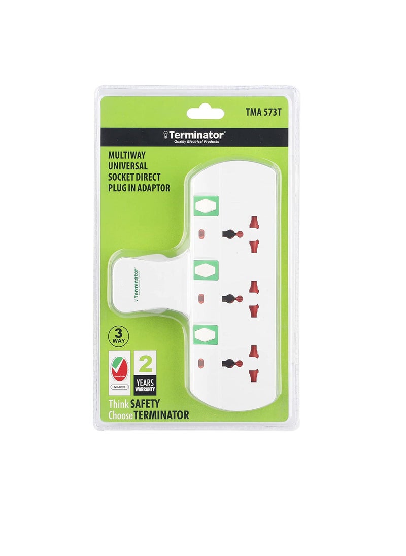 Terminator TERMINATOR 3 WAY UNIVERSAL Plug Sockets  - Image 1