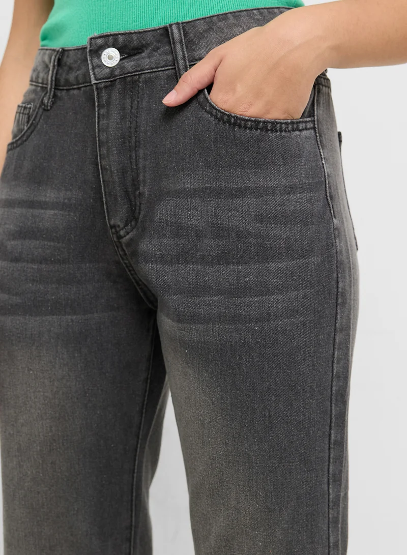 Ginger High Waisted Jeans With Flared Leg