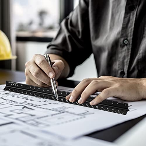 Macarrie مسطرة معمارية مثلثية 10 قطع 12" لمهندسي المعمار - Image 2