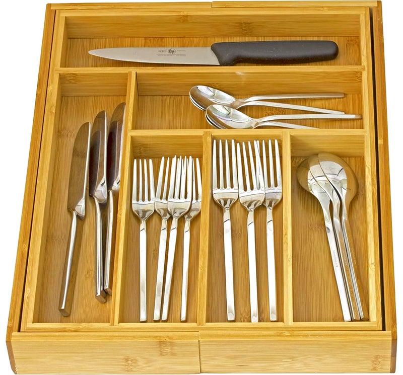 Home-it Expandable Cutlery Drawer - made for Utensil Organizer - Flatware Dividers Kitchen Holder - Image 2