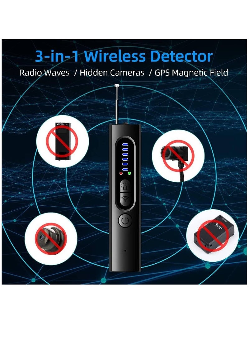 ZOOMEE Hidden Camera Detector Anti Spy Detector Hidden Devices Spy Camera Bug RF Listening Device Car GPS Tracker Detector For Home Office Travel Car - Image 2