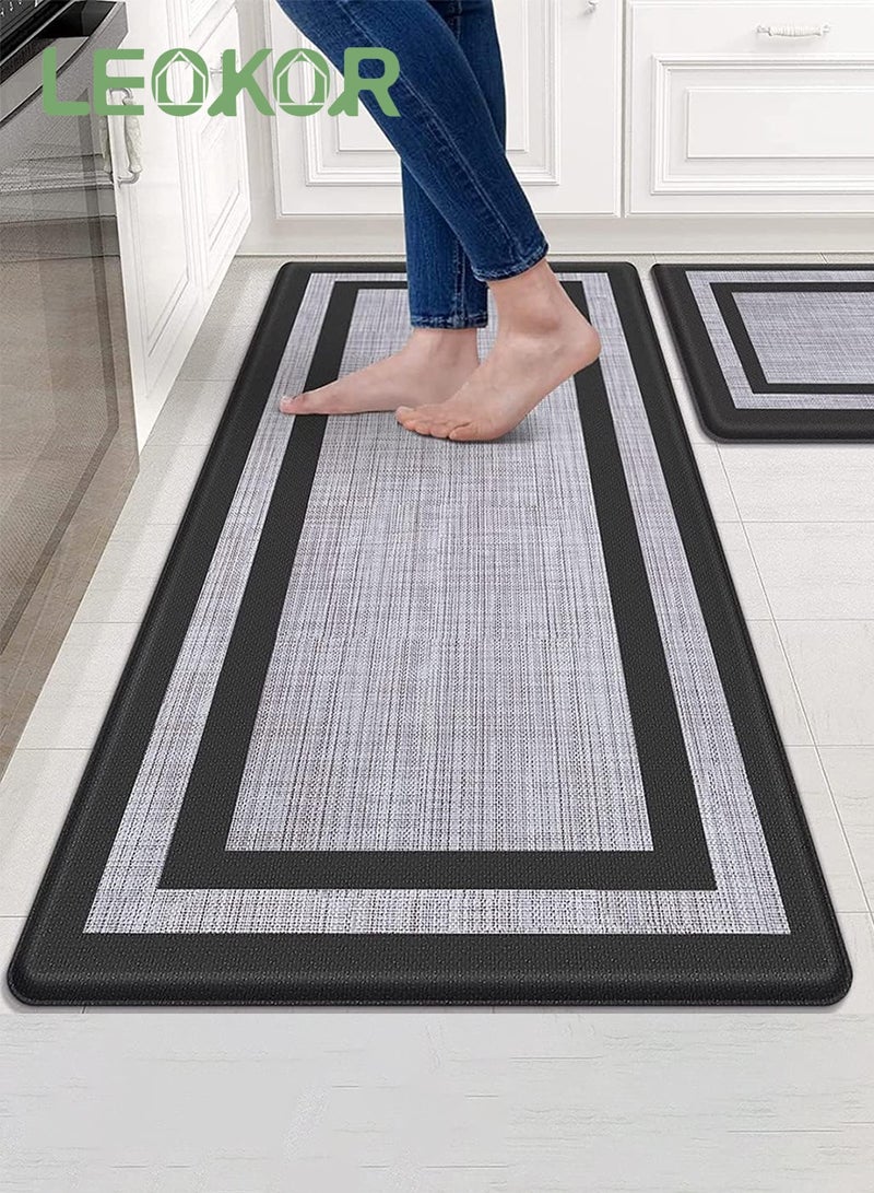 ليوكور 2 PCS المطبخ سجاد المطبخ غير القابل للانزلاق الحصير المطاط الطبيعية مطار - Image 1