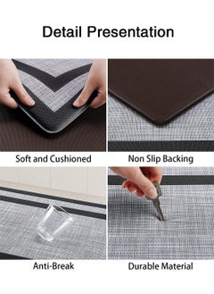 LEOKOR 2PCS Kitchen Floor Mats,Cushioned Anti-Fatigue Floor Mat Ergonomic Comfort Standing Mat for Kitchen, Floor, Office, Sink, Laundry  - Image 3