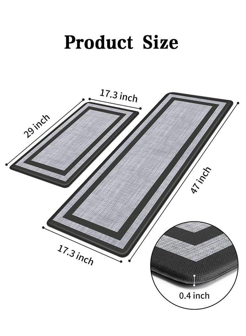 ليوكور 2 PCS المطبخ سجاد المطبخ غير القابل للانزلاق الحصير المطاط الطبيعية مطار - Image 4