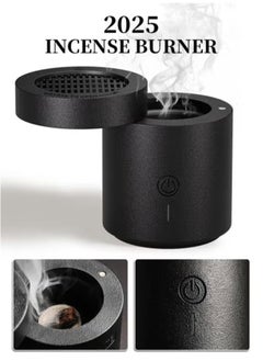 Telawah 2025 New Electric Incense Burner Portable USB Rechargeable Bakhoor Diffuser Fresh Scent Black 11cm*9cm*9cm  - Image 3
