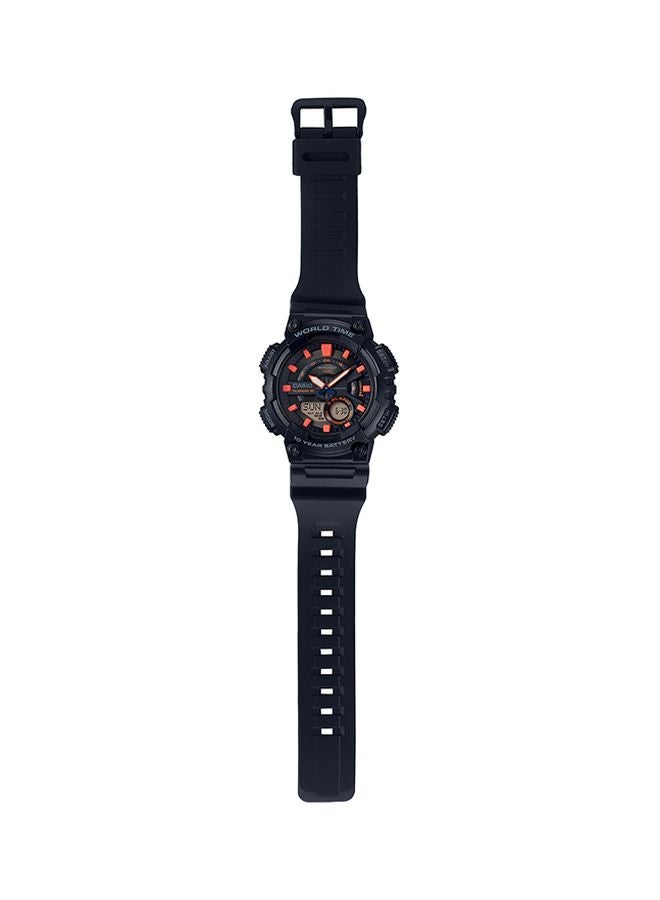 CASIO Men Youth Series Analog & Digital Watch AEQ-110W-1A2V - 47 mm - Black - Image 3