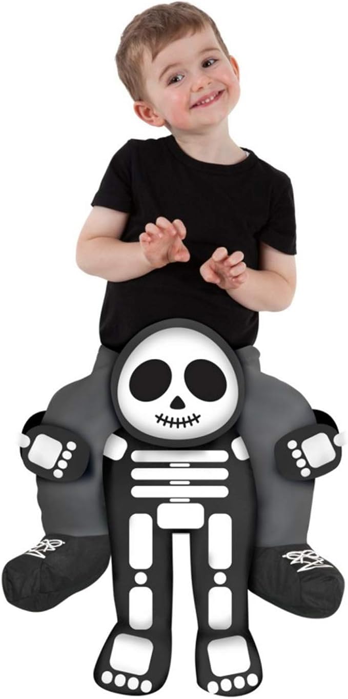 Morphsuits Toddler Skeleton Piggyback Costume Kids Fancy Dress Halloween Costume For Toddlers One Size Fits All