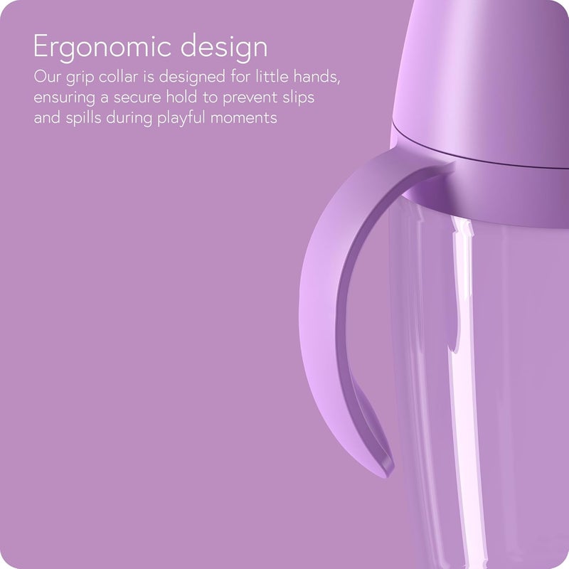 Quark BuubiBottle Sip Toddler Sippy Cup - Purple - Image 4