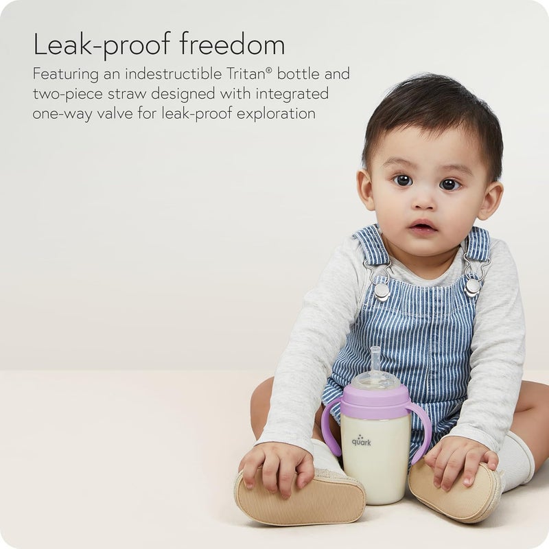 Quark BuubiBottle Sip Toddler Sippy Cup - Purple - Image 3