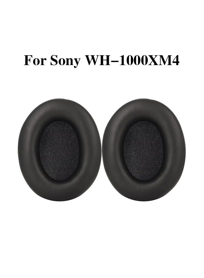 Replacement Earpads for Sony WH-1000XM4 (WH1000XM4) Headphones Ear Pads Cushions with Noise Isolation Foam Added Thickness Without Affecting Sensor (Black) - Image 1