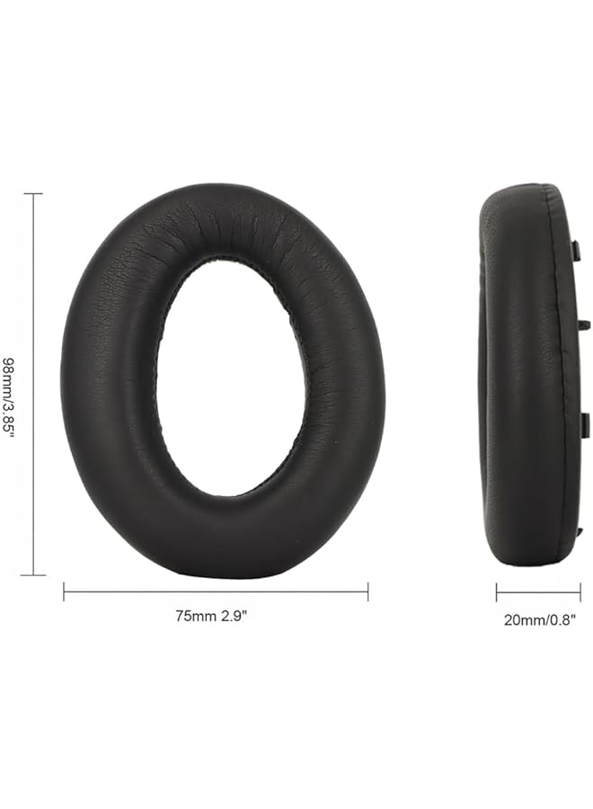 erorex Professional Replacement Ear Cups Compatible With Sony Wh 1000Xm2 Wh1000Xm2 & Mdr 1000X Mdr1000X Headphones Protein Skin Noise Isolation Memory Foam Ear Cushions Black - Image 3