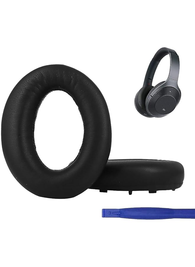 erorex Professional Replacement Ear Cups Compatible With Sony Wh 1000Xm2 Wh1000Xm2 & Mdr 1000X Mdr1000X Headphones Protein Skin Noise Isolation Memory Foam Ear Cushions Black - Image 1