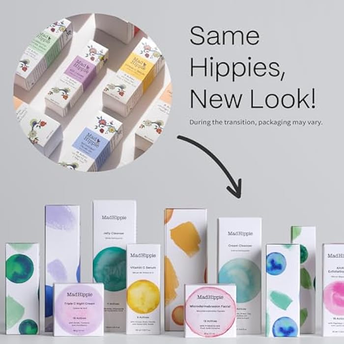 Mad Hippie قناع تقشير AHA من ماد هيبي - قناع حمض اللاكتيك والجلليكوليك، توت غوجي، ببتيدات، حمض الهيالورونيك ونياسيناميد، سيروم تصحيح تغير اللون، مضاد للشيخوخة، 1.02 أونصة - Image 2