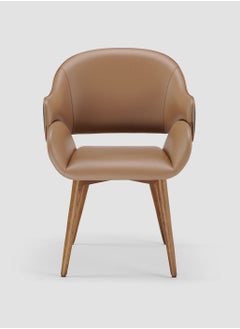 AL HUZAIFA FURNITURE Urban 2 Tone Dining Armchair, In Micro Fiber Leather  - Image 1