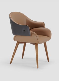 AL HUZAIFA FURNITURE Urban 2 Tone Dining Armchair, In Micro Fiber Leather  - Image 3