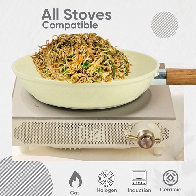 MVM Enterprise Granite Kadhai pan Non Stick Frying Pan Coating Pan Granite Finish Omlette Egg Pan with Handle Egg Frying Pan for Kitchen Omelet uttapam Frying pan - Image 5