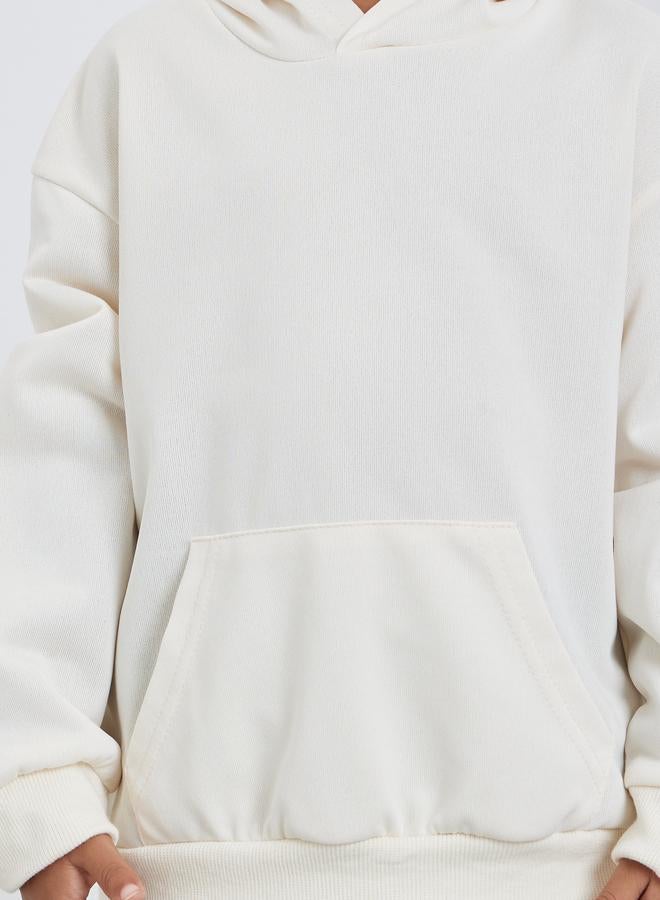 ستايلي ستيلي هودي أوف وايت مريح بجيوب أمامية للأولاد - Image 3