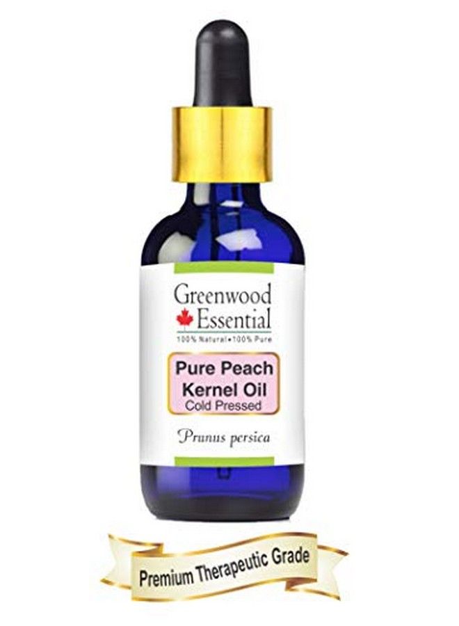 Pure Peach Kernel Oil (Prunus Persica) with Glass Dropper 100% l Therapeutic Grade Cold Pressed 15 ml
