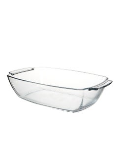 Borcam Borcam Rectangular Deep Glass Baking Tray, 4420 Ml Capacity, 90 Mm Height, 233X380 Mm Diameter - Clear  - Image 1