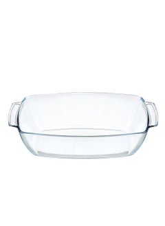Borcam Borcam Rectangular Deep Glass Baking Tray, 4420 Ml Capacity, 90 Mm Height, 233X380 Mm Diameter - Clear  - Image 2