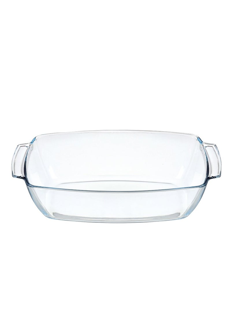 Borcam - Borcam Rectangular Deep Glass Baking Tray, 4420 Ml Capacity, 90 Mm Height, 233X380 Mm Diameter - Clear - Image 1