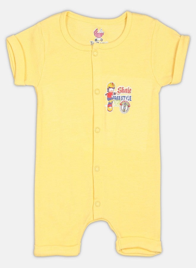 TiniBerry Baby Half Sleeve Cotton Sleepsuits/Romper/Bodysuit/Onesies for Baby Boys and Baby Girls (Set of 5) (3-6 Months, GIRLS) - Image 5