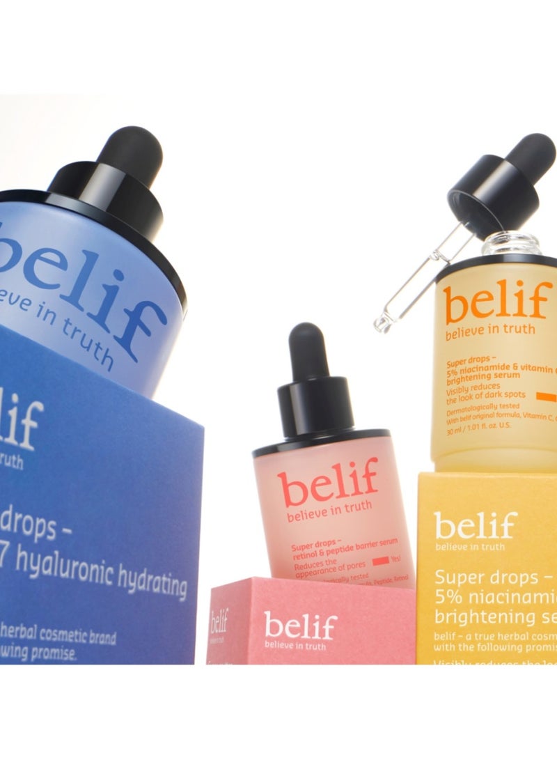Belif Super Drops 5% Niacinamide and Vitamin C Brightening Serum for All Skin Types 30ml - Image 4