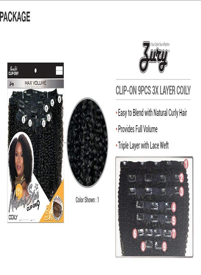Zury Naturali Star 100% Human Hair Mix Clip On 9 Weave - NAT HB CLIP ON COILY (2) - Image 3