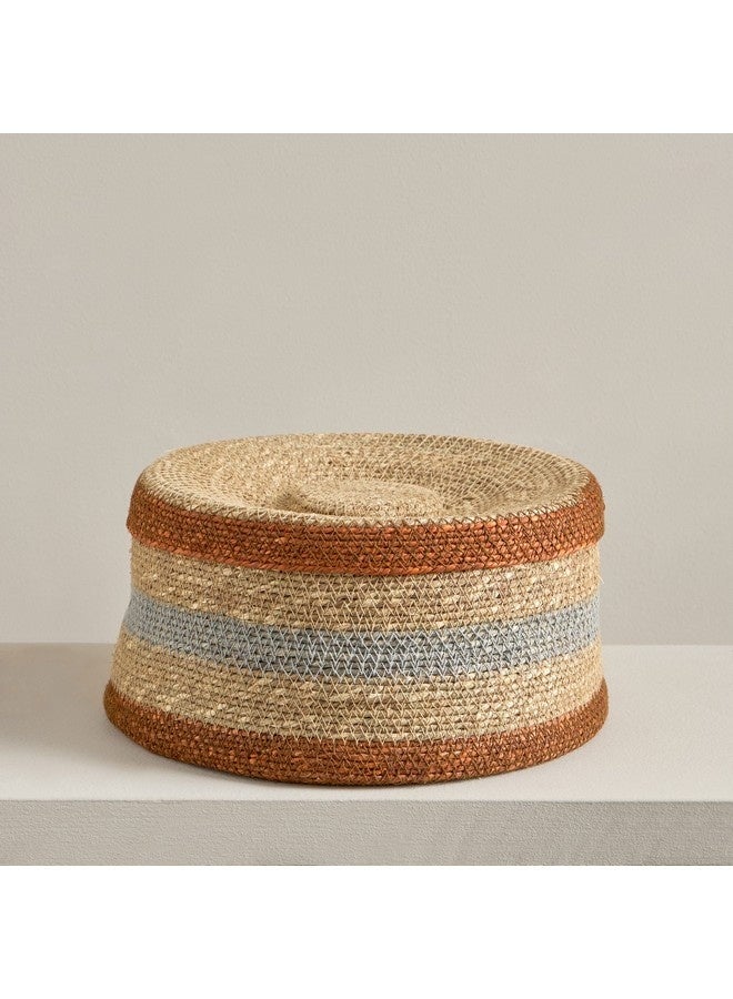 Home Box Noir Sea Grass Basket with Lid 27 x 27 x 18 cm - Image 5