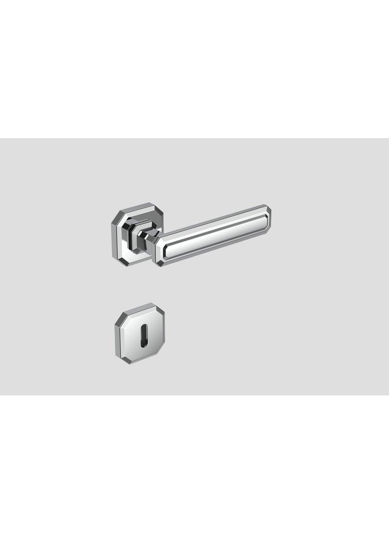EBI King Door Handle Chrome Square Badge Room 