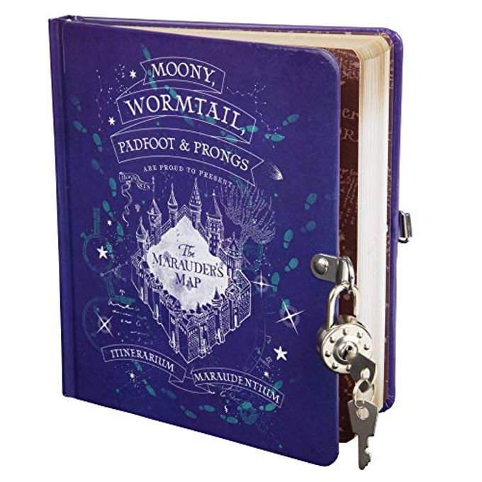 Harry Potter Marauder'S Map Diary For Kids Lock & Key Journal Notebook W/ 216 Lined Pages Officially Licensed Book & Movie Gift For Girls, Boys, Teens 6+ - Image 2