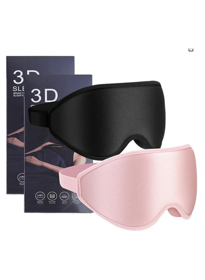3D Sleep Eye Mask – Ultra-Soft, Comfortable & Light-Blocking with Adjustable Strap – Ideal for Restful Sleep Anytime, Anywhere - Image 5