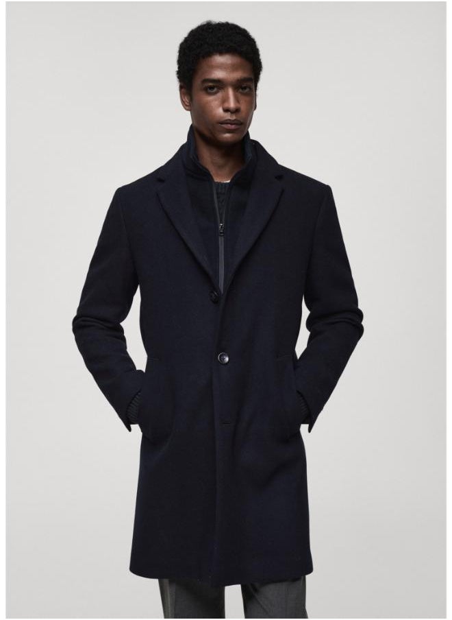 Mango Man - Wool Coat With Removable Breastplate - Image 1