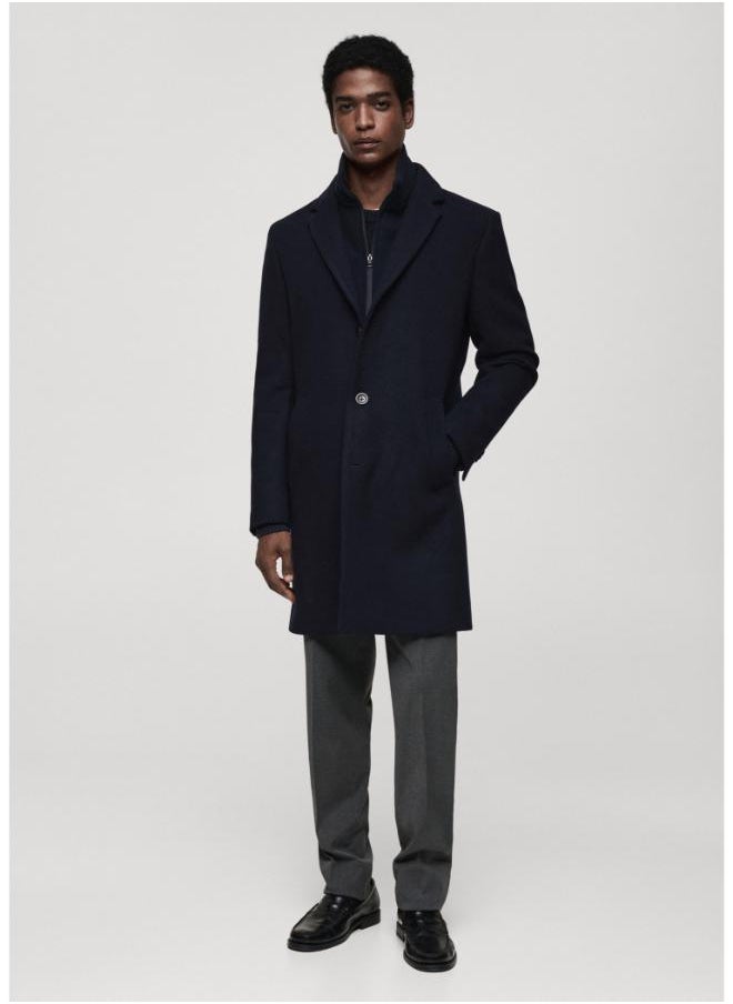 Mango Man - Wool Coat With Removable Breastplate - Image 1