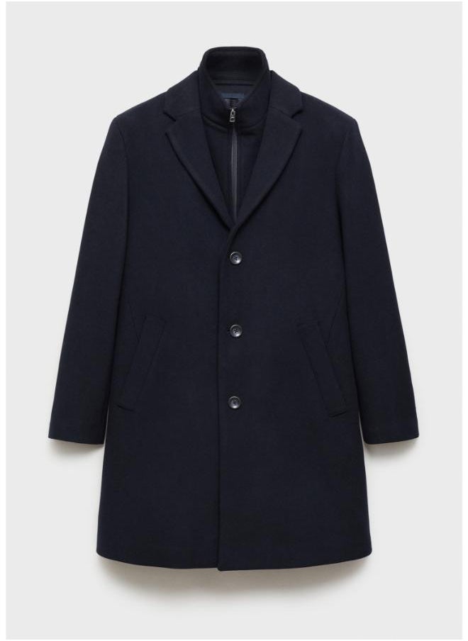Mango Man - Wool Coat With Removable Breastplate - Image 1